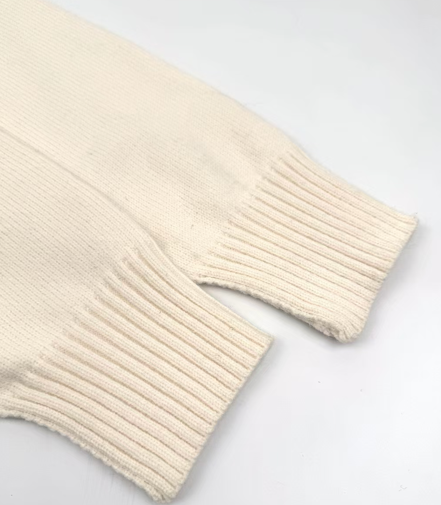AMI Paris White Wool Ami De Coeur Cardigan