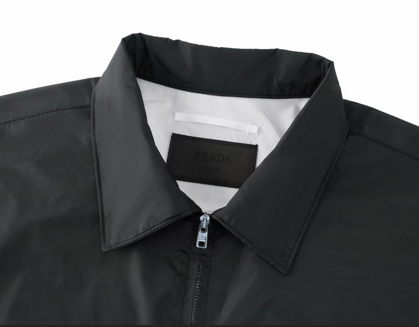 Prada Re-Nylon Zipper Shirt Jacket