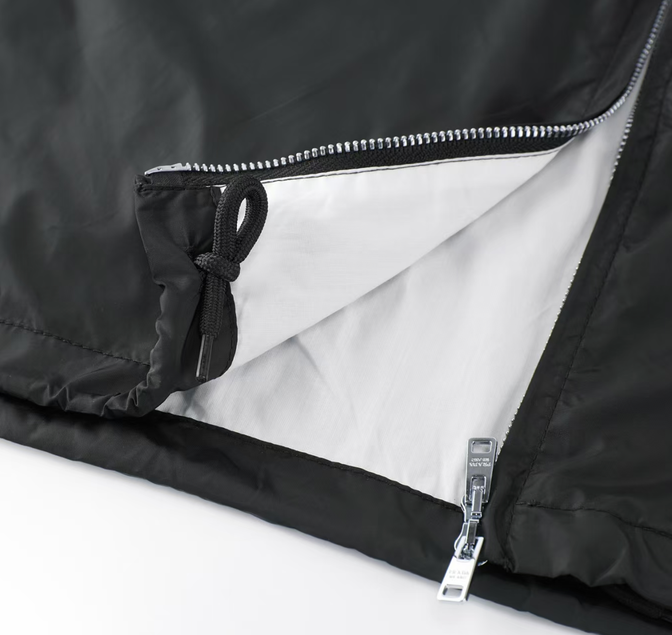 Prada Re-Nylon Zipper Shirt Jacket