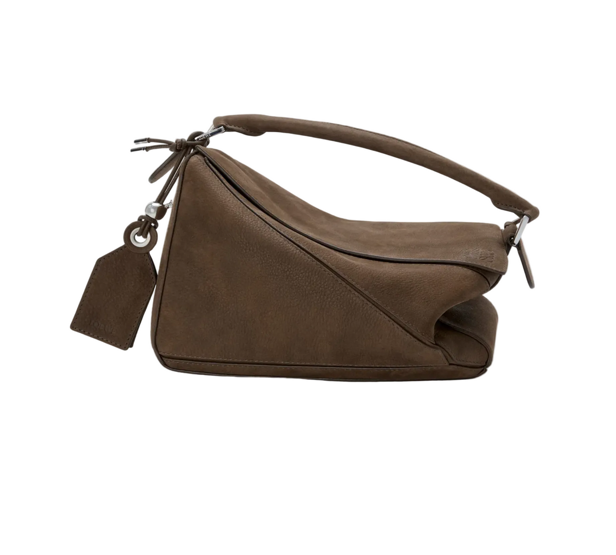 LOEWE Small Featherlight Puzzle Bag in Grained Nubuck