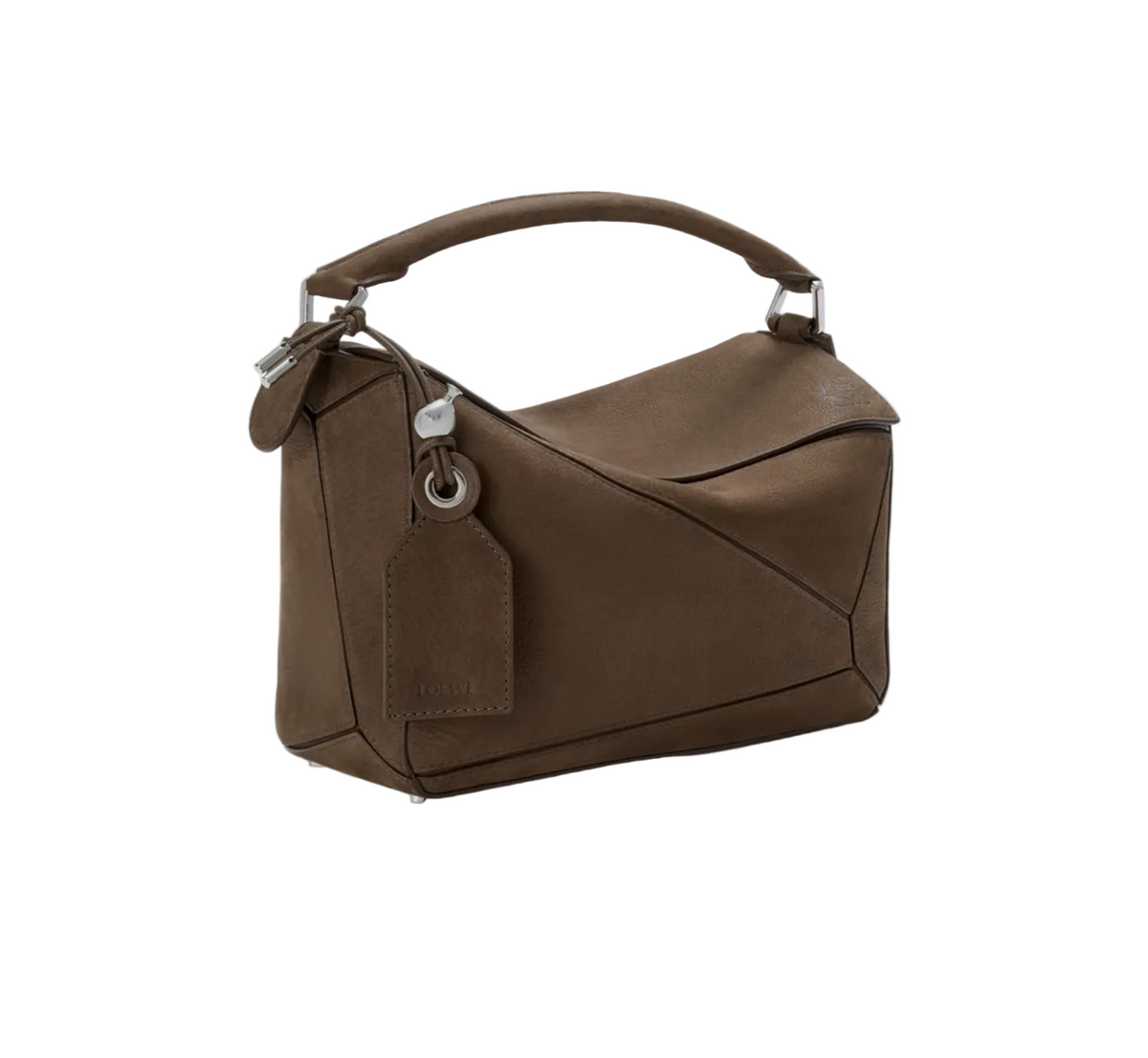 LOEWE Small Featherlight Puzzle Bag in Grained Nubuck