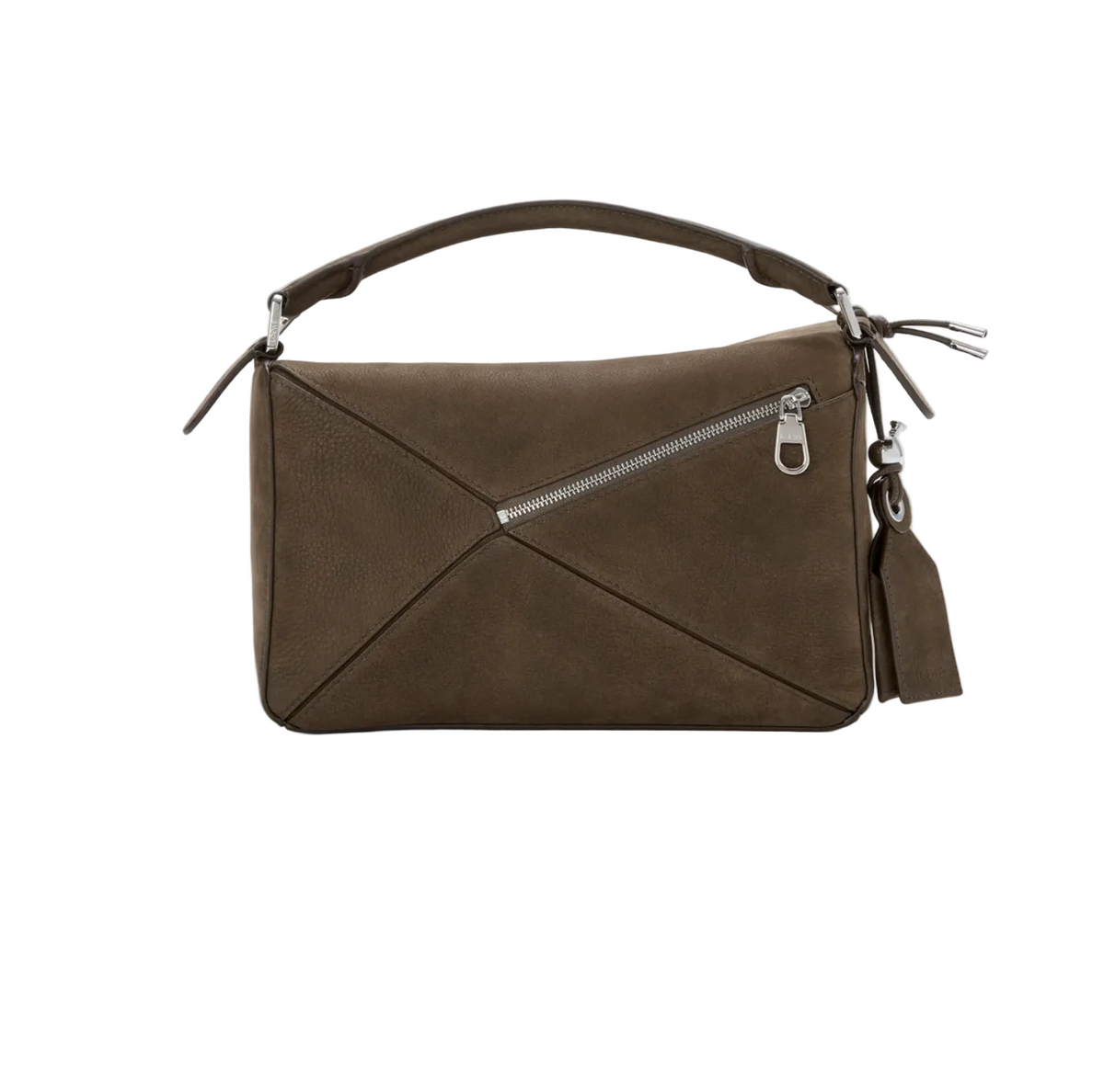 LOEWE Small Featherlight Puzzle Bag in Grained Nubuck