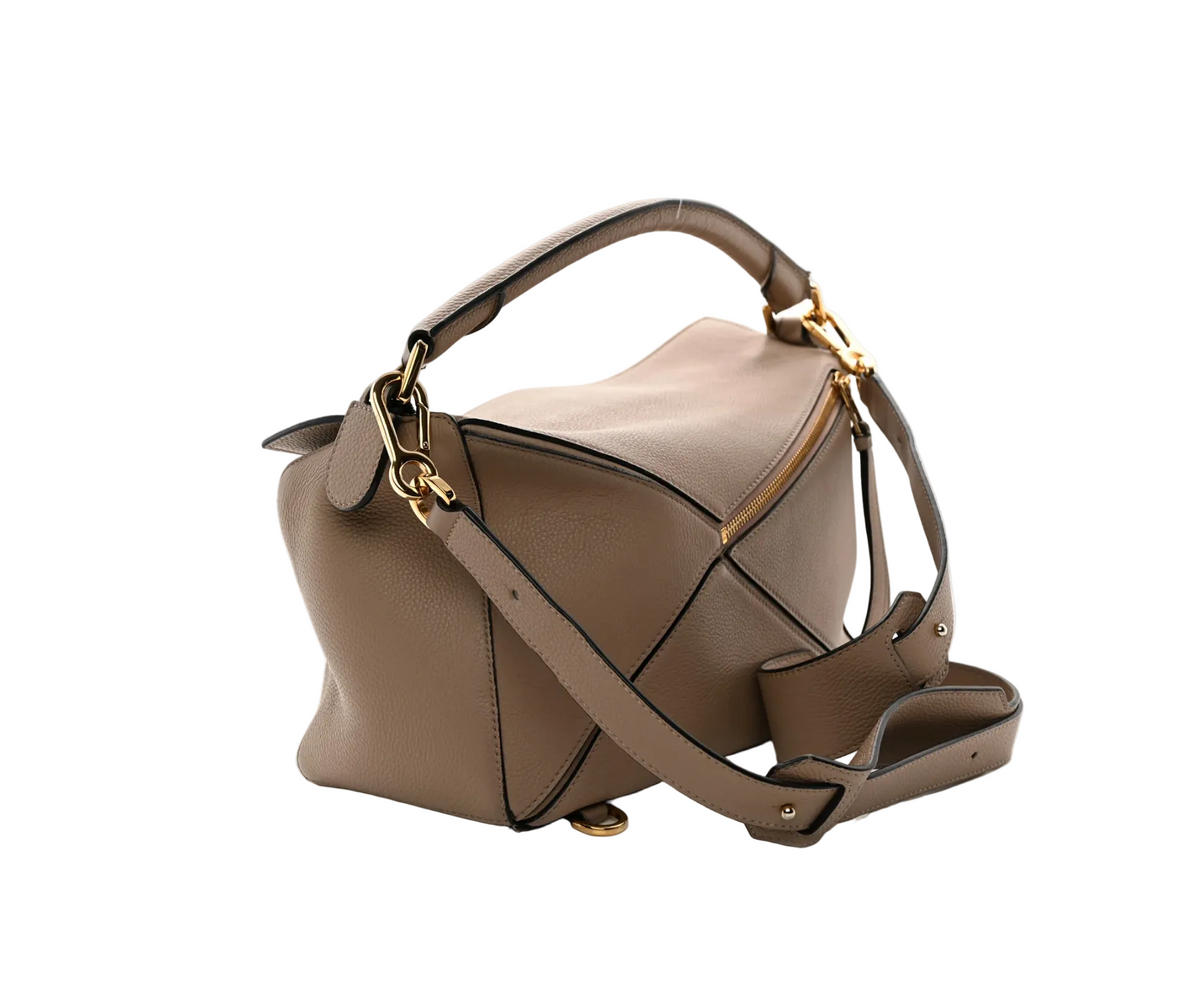 Loewe Small Puzzle Bag Clay Calfskin Leather