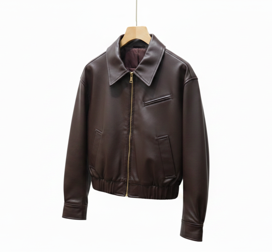 YSL faux leather bomber jacket