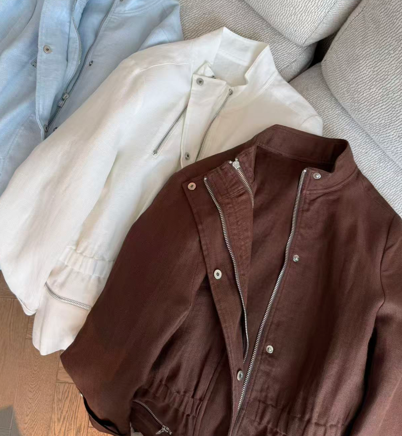 Women's high-neck utility safari jacket