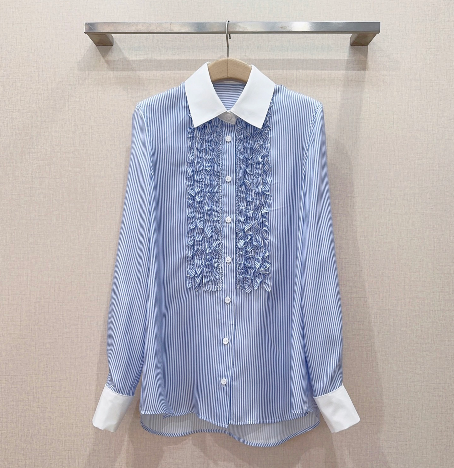Dior Dioriviera Blouse with Ruffled Plastron