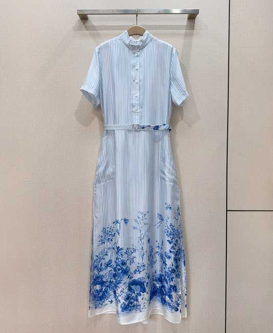 Dior Dioriviera Long Belted Shirtdress