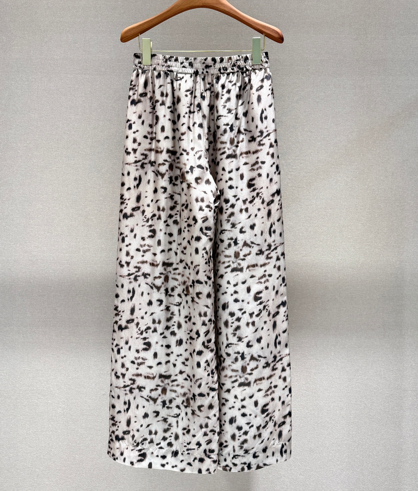 Brunello Cucinelli lynx-print silk pongee pants