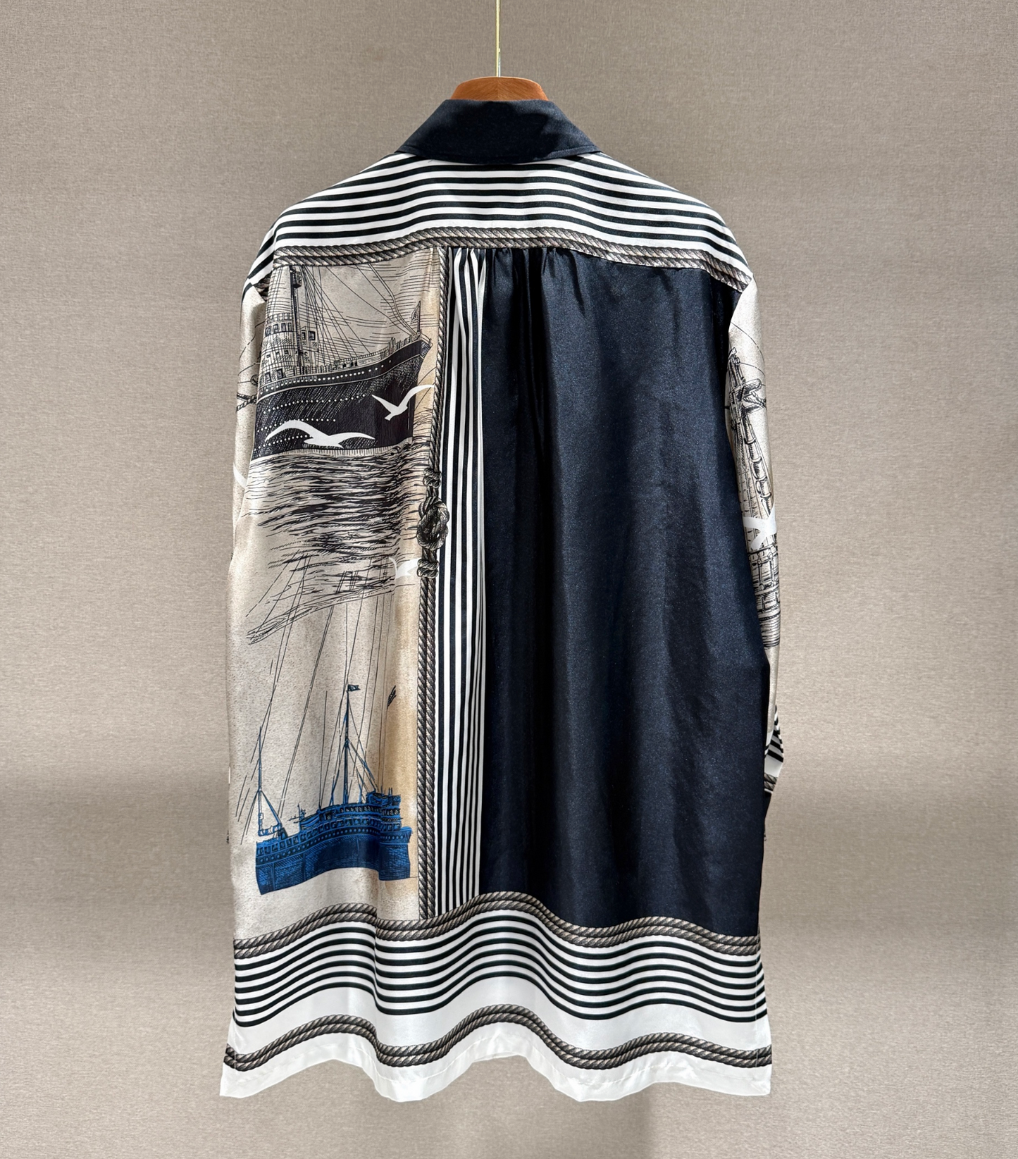 Max Mara Teglia Oversized Printed Silk Twill Shirt