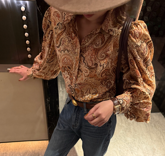 Loro Piana paisley print silk-blend shirt