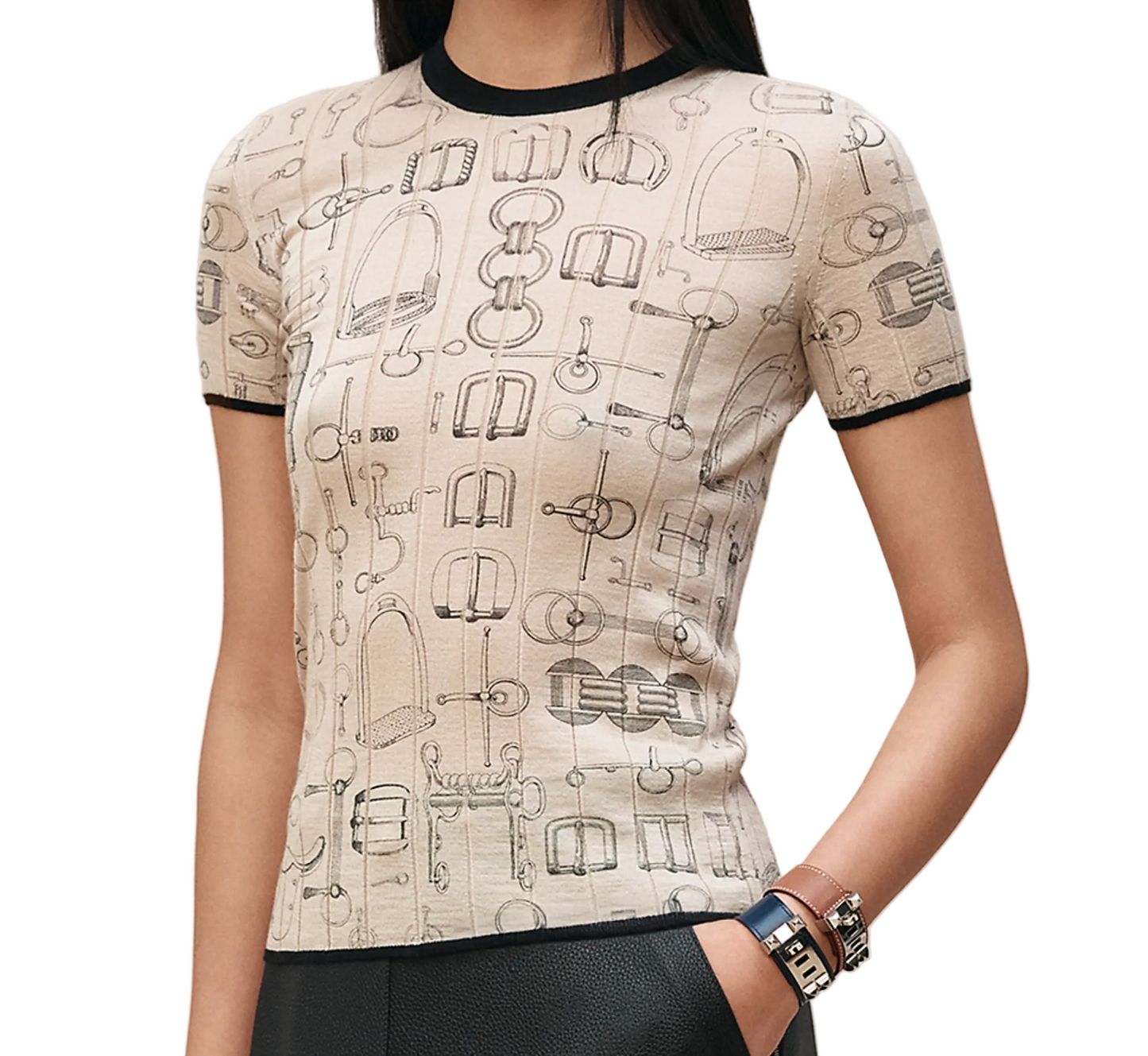 Hermès "Cahier du Colporteur" short-sleeve sweater