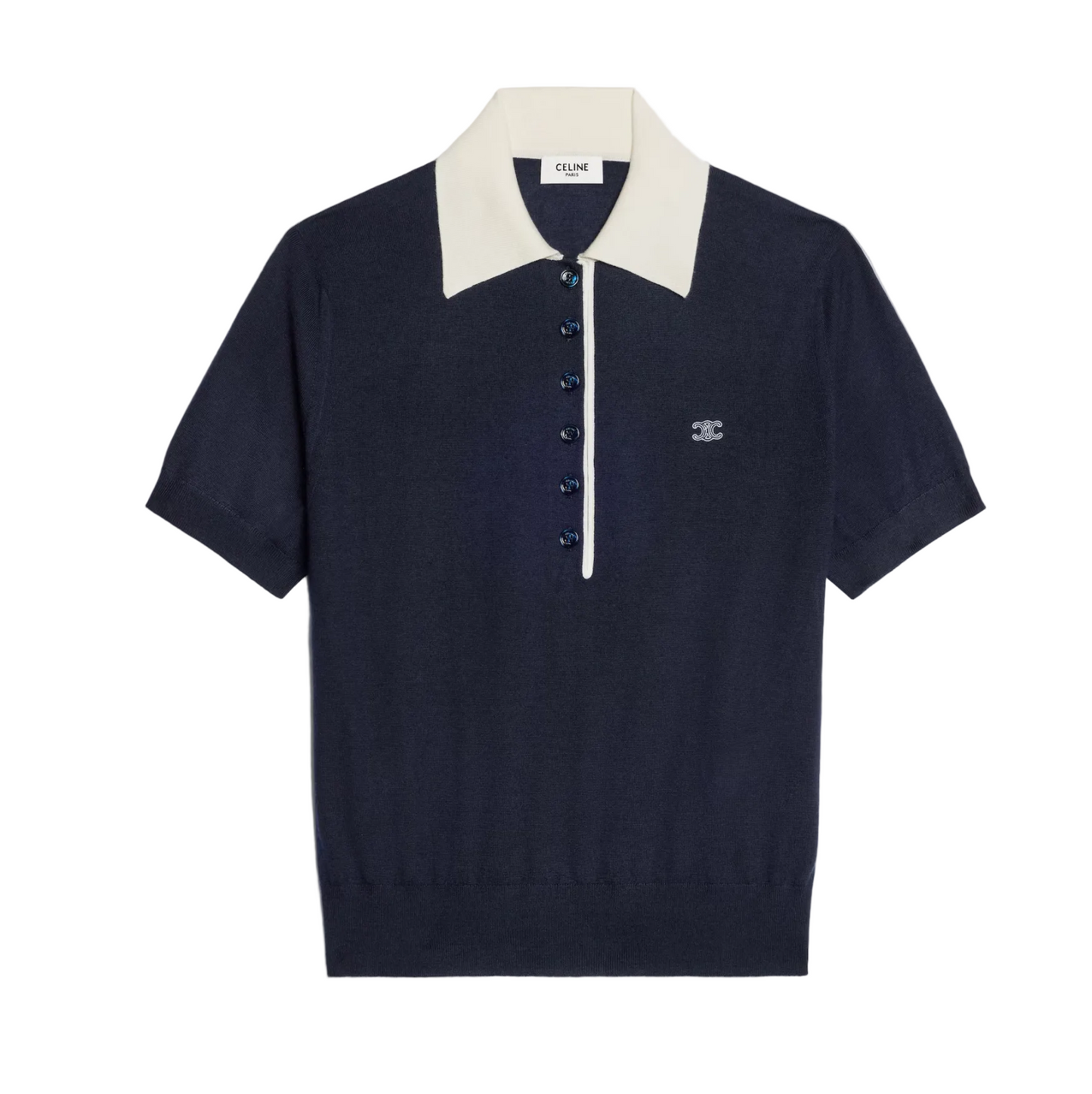 Celine Polo Sweater in Fine Cashmere Silk