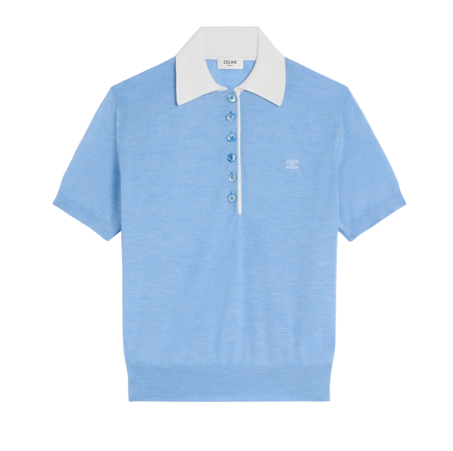 Celine Polo Sweater in Fine Cashmere Silk