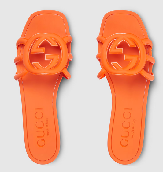 Rubber Interlocking G slide sandal