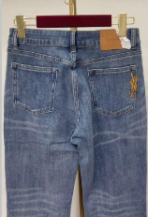 Vintage jeans YSL logo on pocket