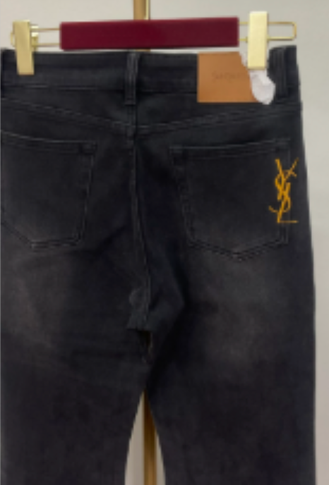 Vintage jeans YSL logo on pocket