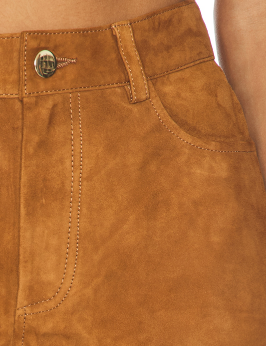 Miu Miu low-rise suede miniskirt
