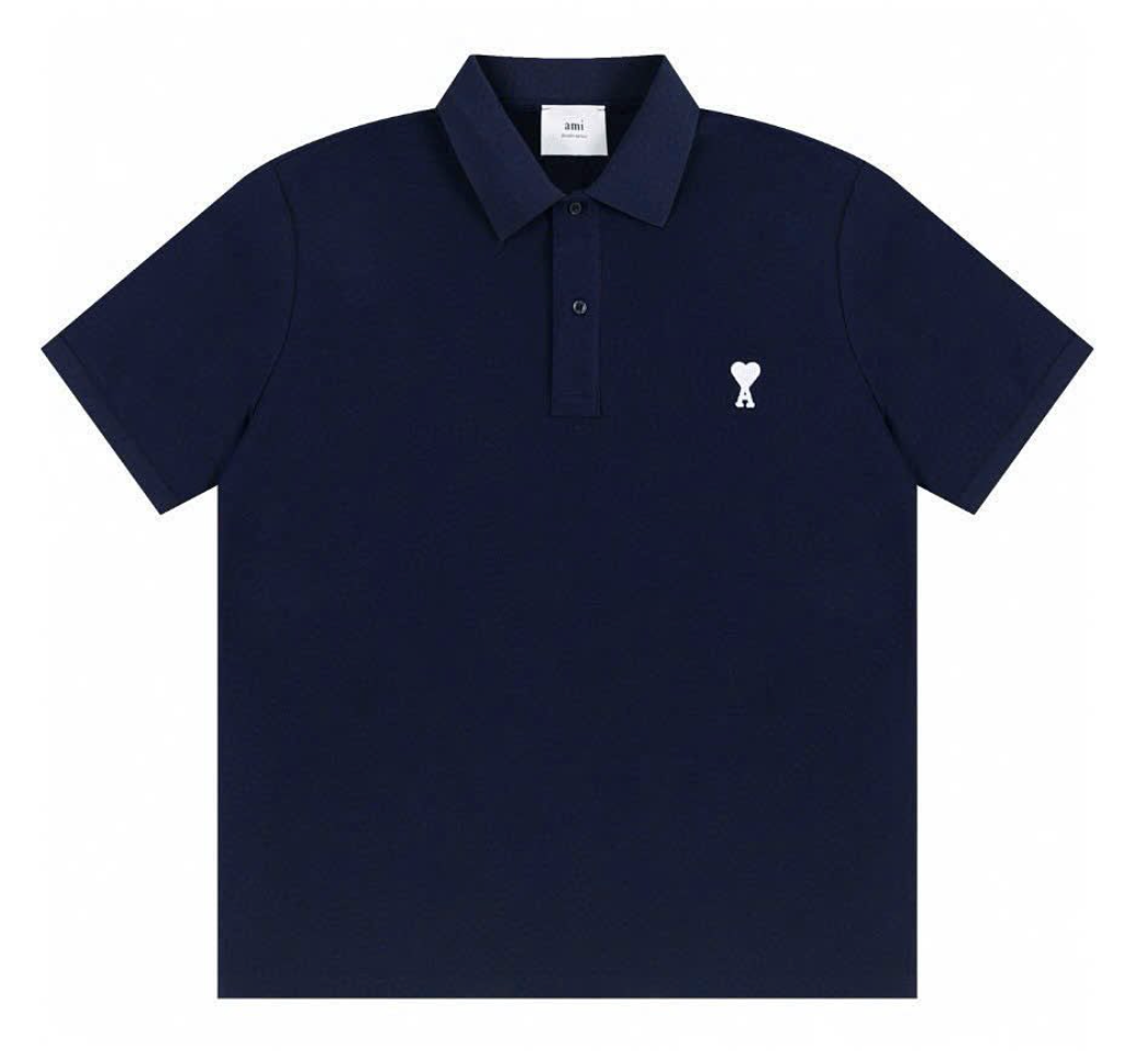 Ami Paris Classic Polo Shirt White Logo