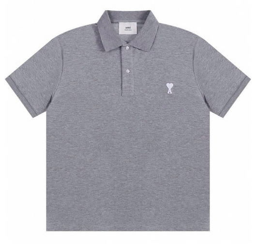 Ami Paris Classic Polo Shirt White Logo