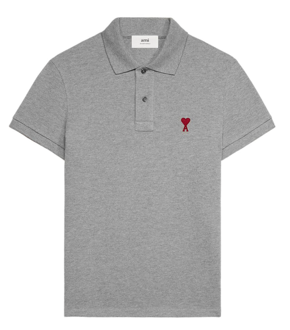 Ami Classic Polo Shirt Red Logo