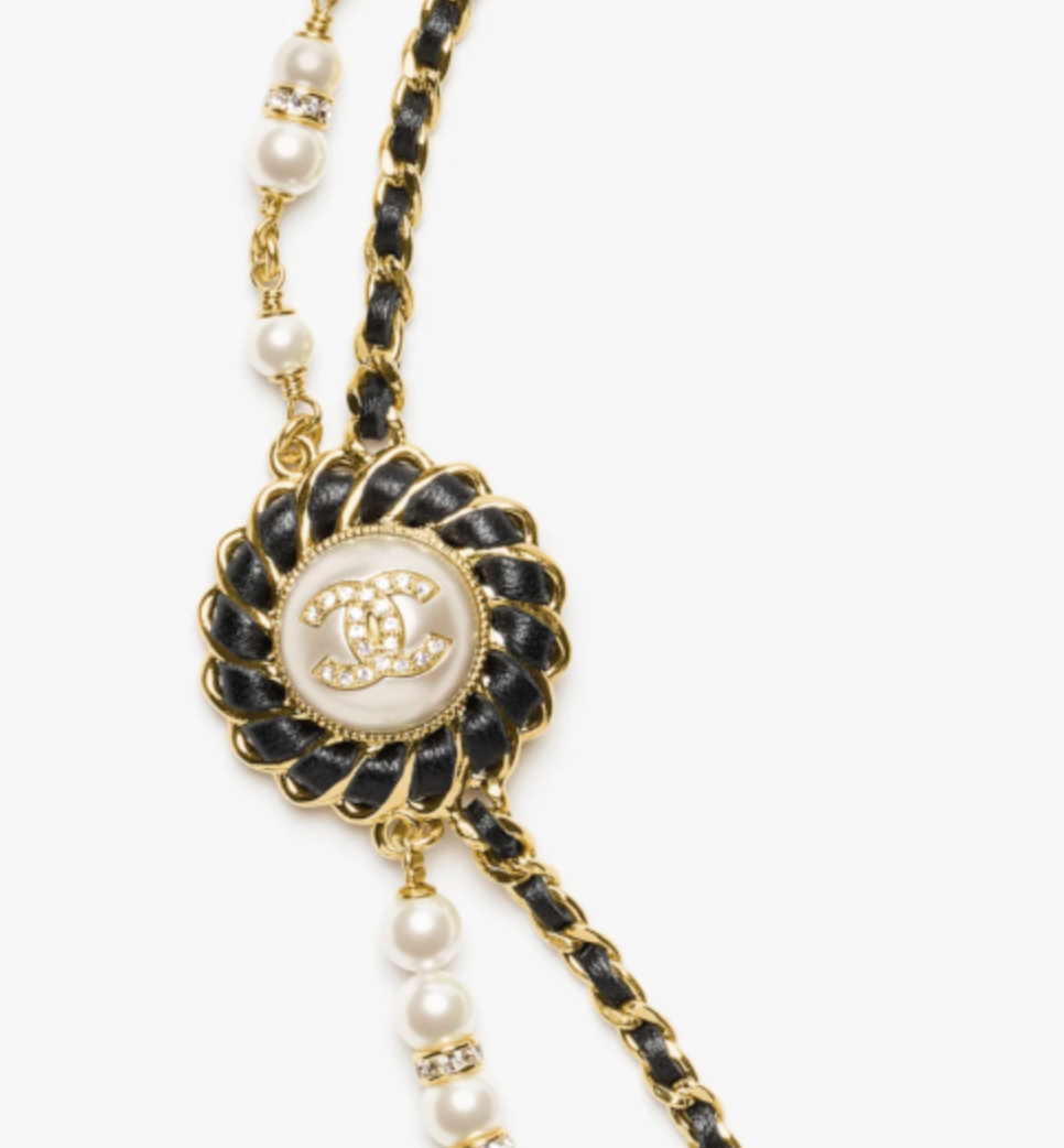Chanel 21K Pearl and Chain Choker