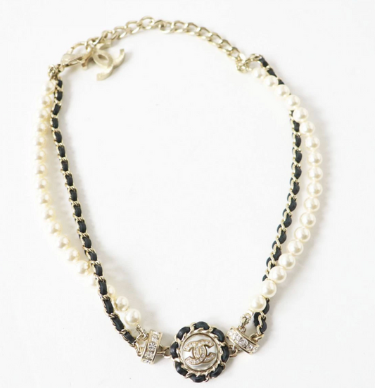 Chanel 21K Pearl and Chain Choker