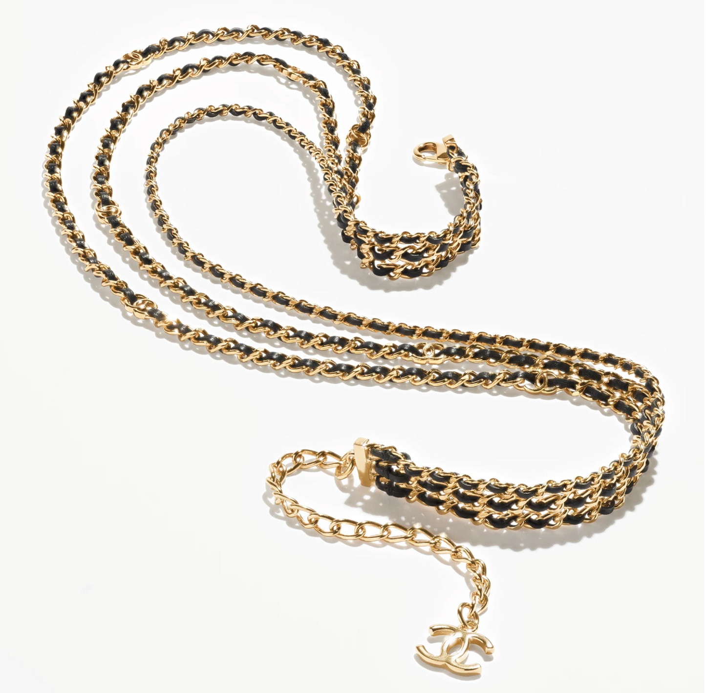 Chanel metal and sheepskin gold and black