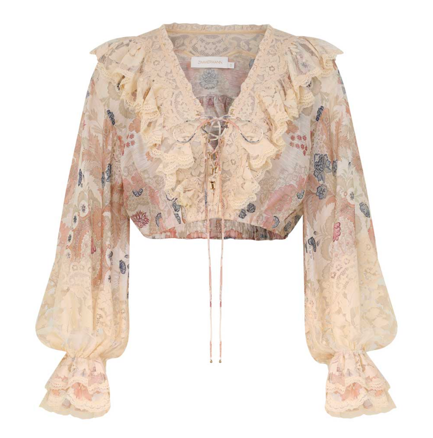 ZIMMERMANN Rebellion Lace-Up Blouse