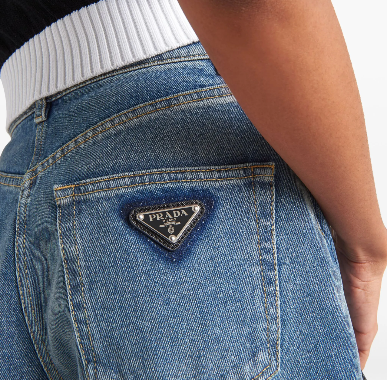 Prada high-rise straight-leg jeans