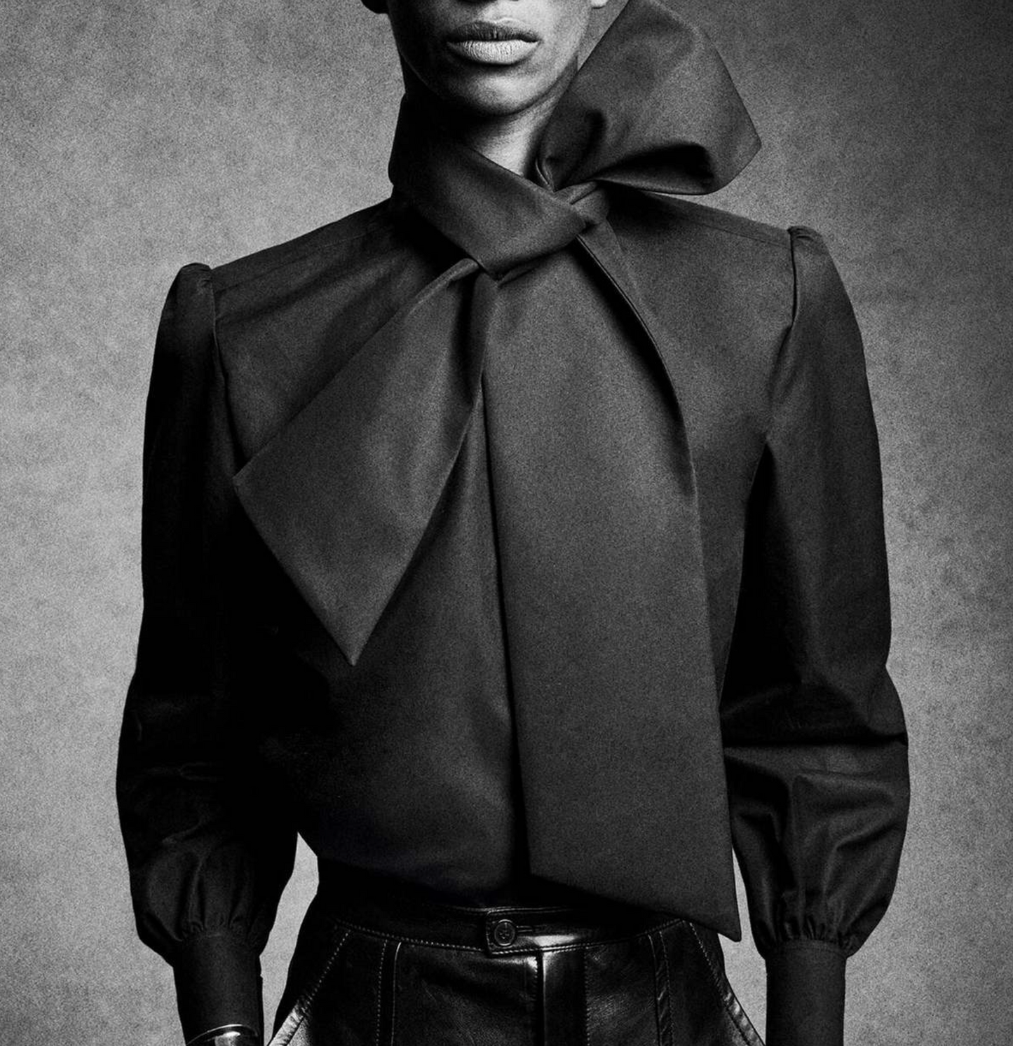 Saint Laurent Bow-Detailed Long Sleeve Shirt