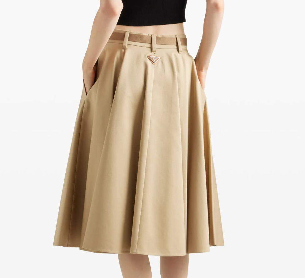 Prada Chino Midi Skirt