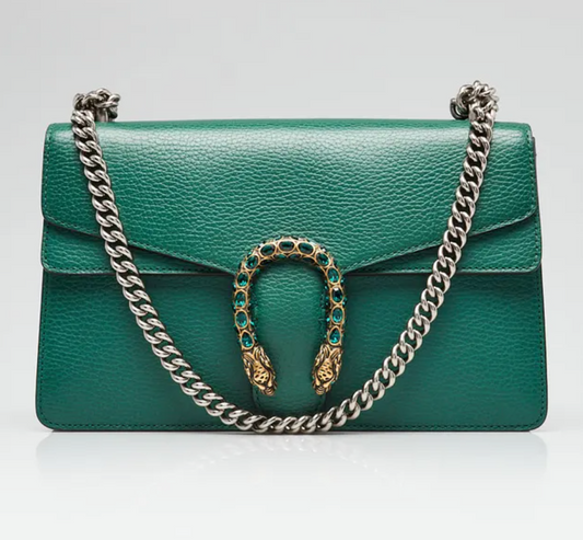 Green Leather Dionysus Small Shoulder Bag