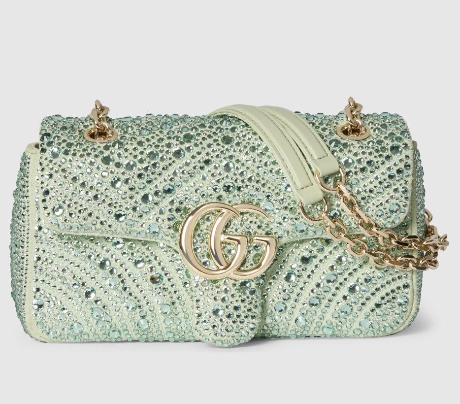 GG Marmont Small Crystal Shoulder Bag