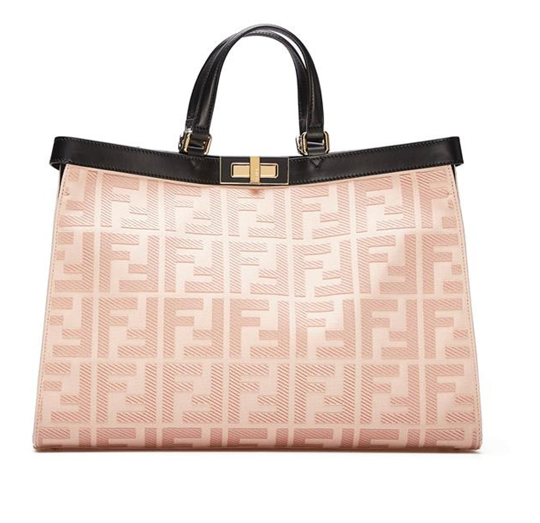 Fendi Peekaboo X-Tote in pink canvas