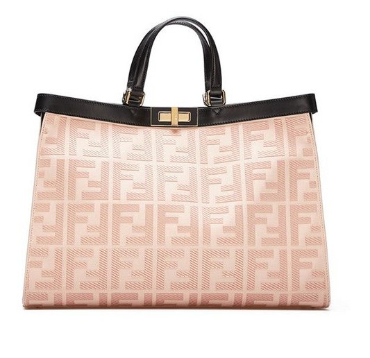 Fendi Peekaboo X-Tote in pink canvas
