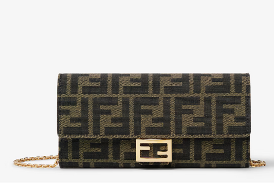 Fendi Baguette Continental With Chain