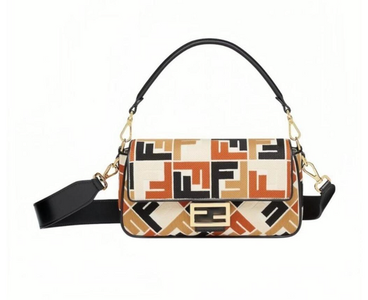 Fendi Baguette Multicolour Canvas Bag