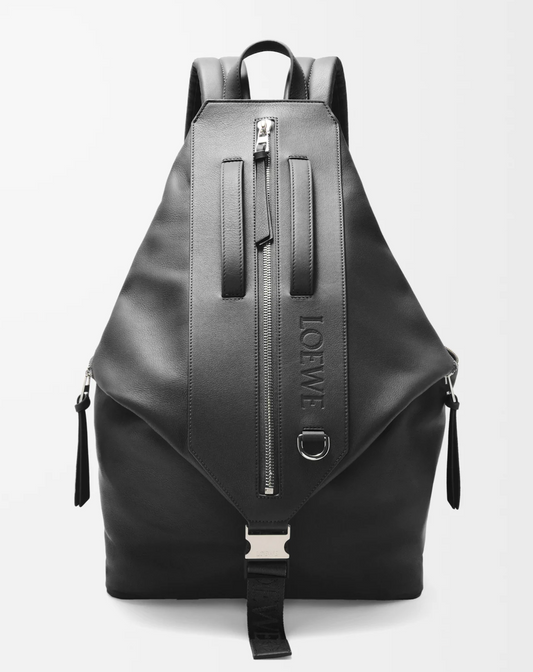 Loewe Convertible Logo-Debossed Leather Backpack