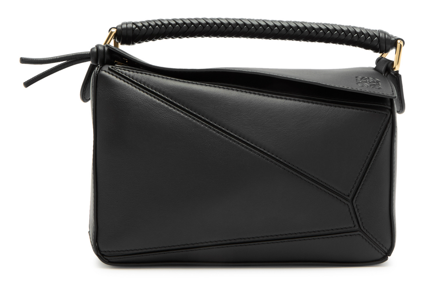 Puzzle Edge small leather top handle bag