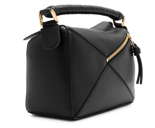 Puzzle Edge small leather top handle bag