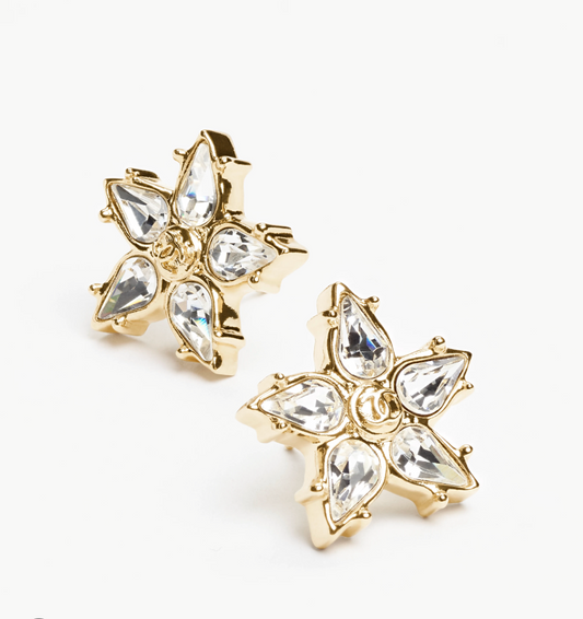 Chanel Stud Earring Crystal Stars