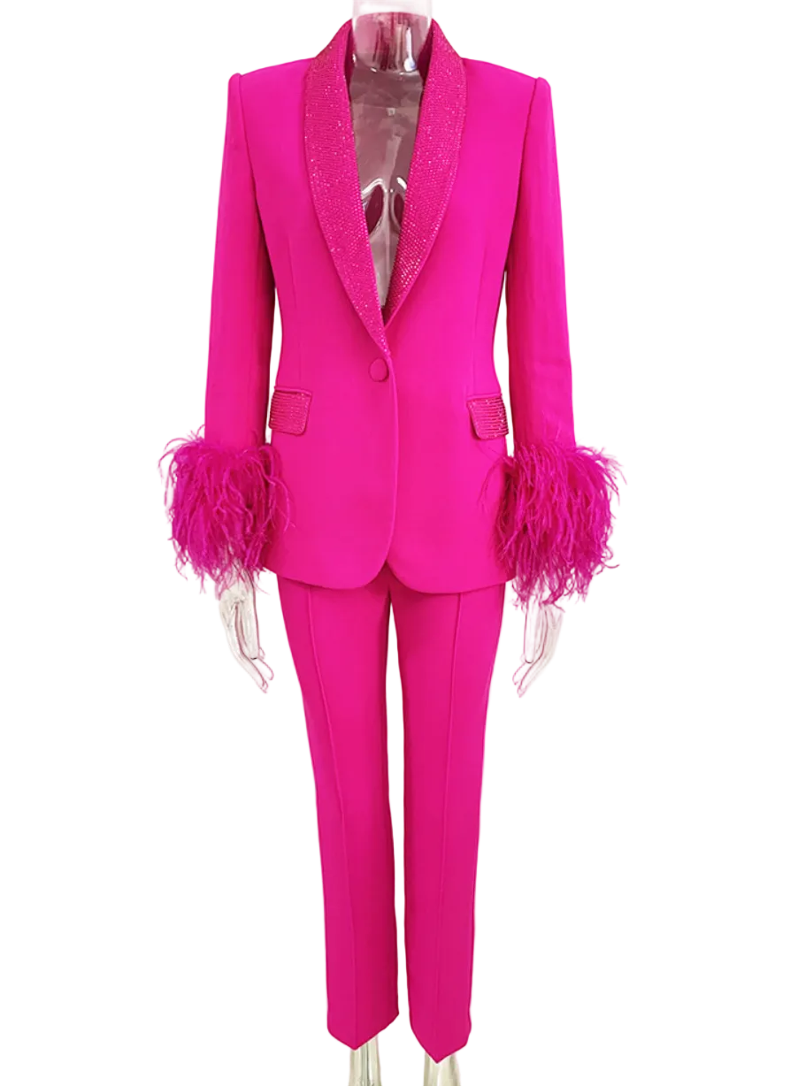 Fuchsia women's suit sets