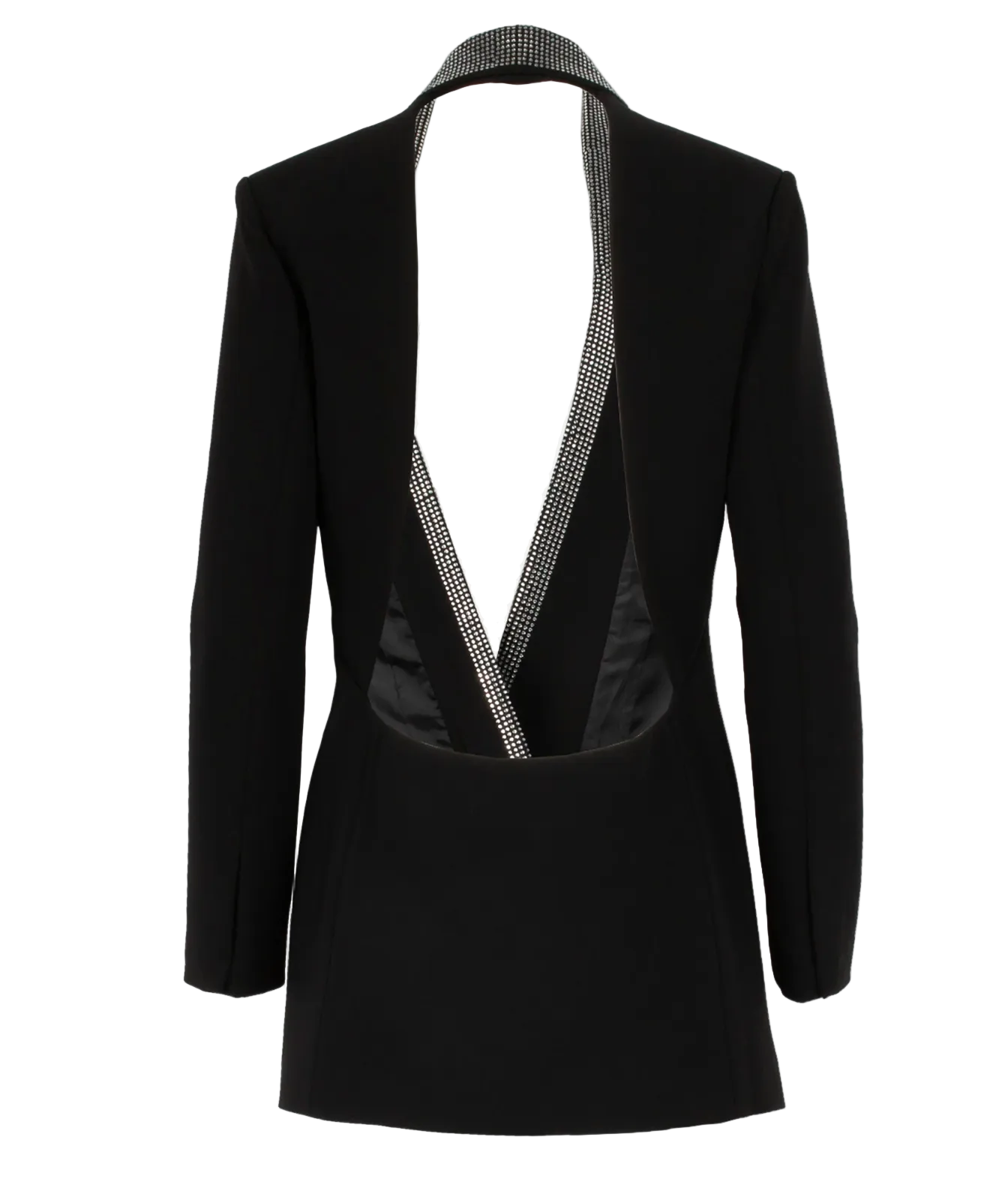Deep V-neck shawl collar blazer