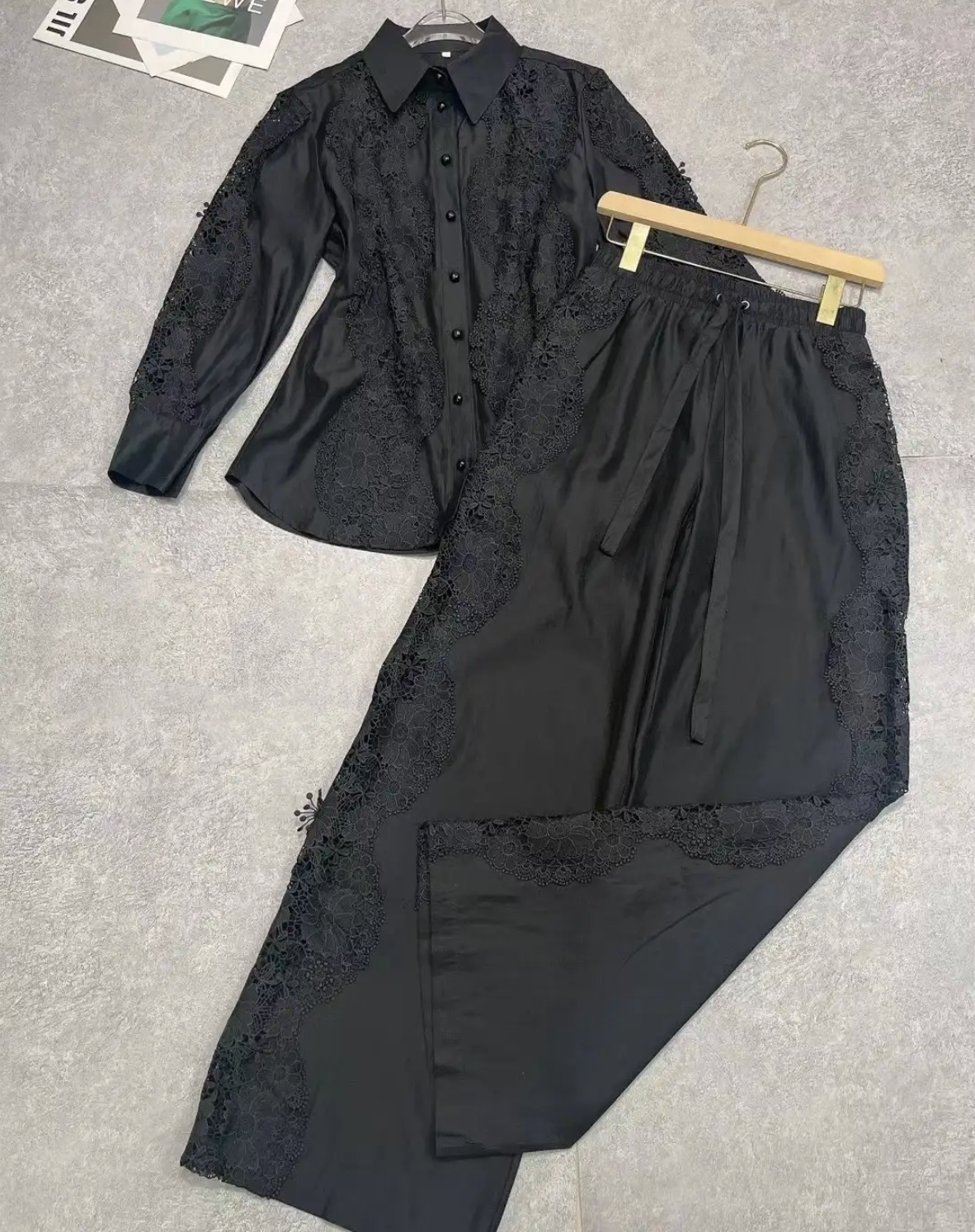 Halliday Lace-flower Pants in Linen