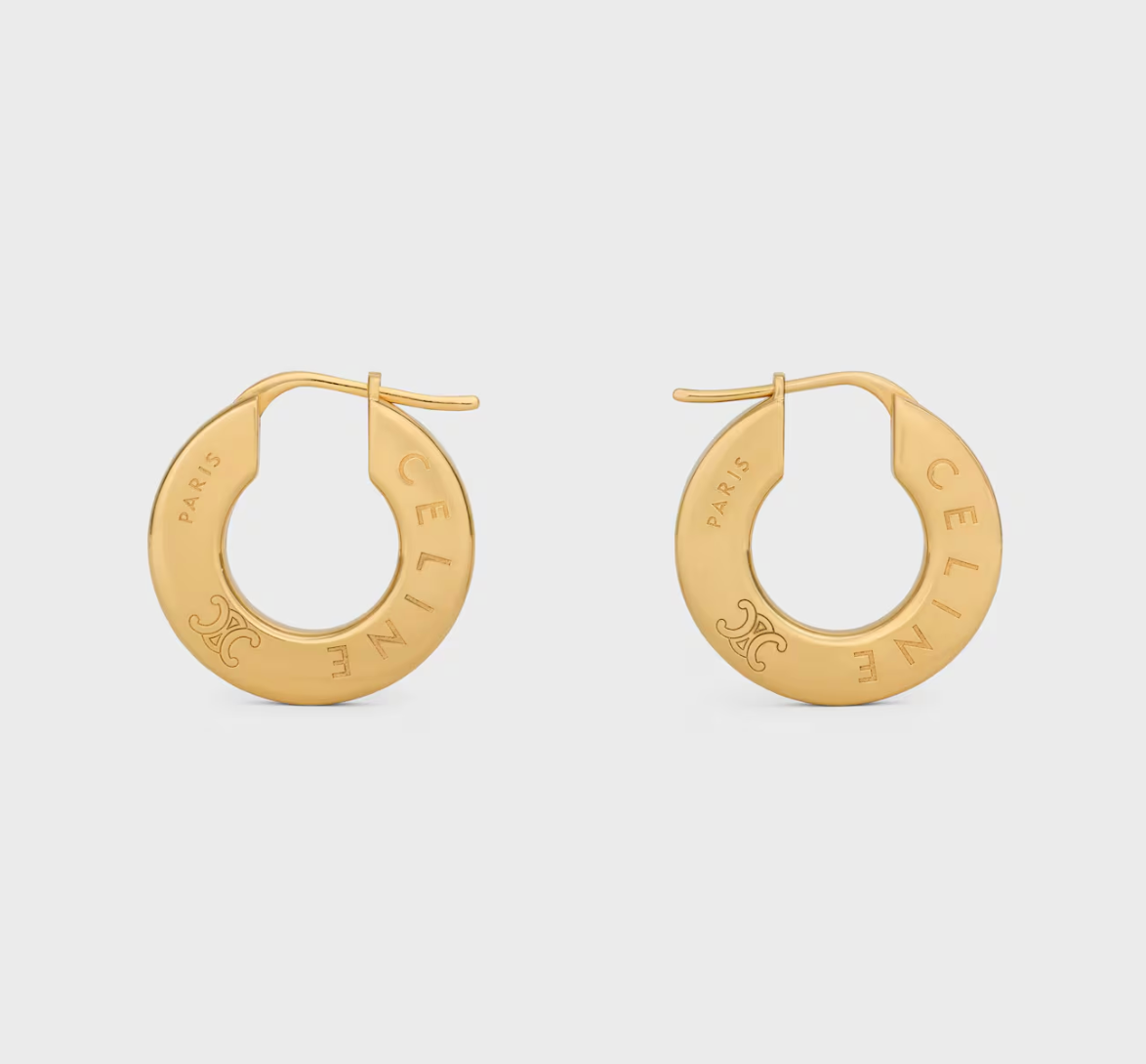 Celine Disc hoop earrings