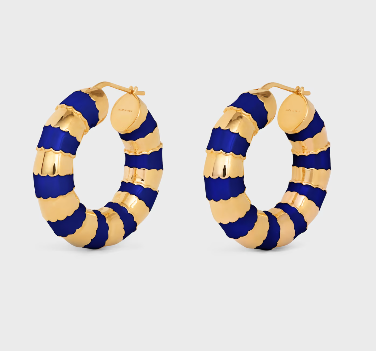 Celine Hoop earrings with enamel coating