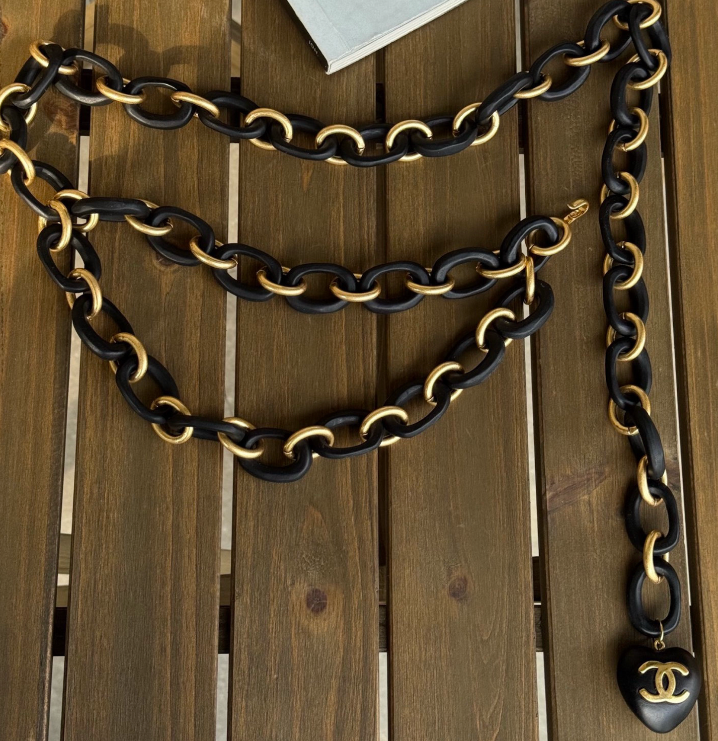Chanel Vintage Wood Link