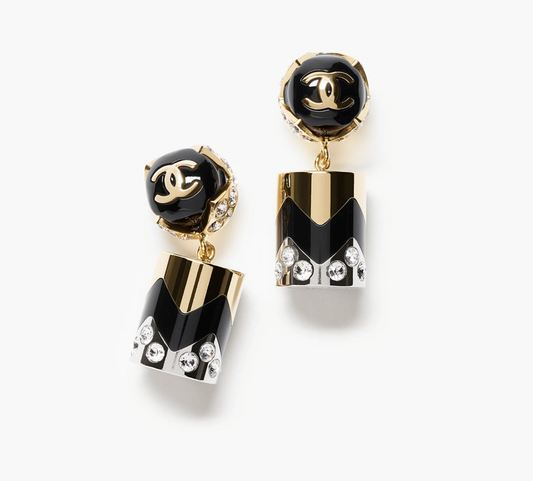 Chanel Pendant Lipstick/Rouge Drop Earrings