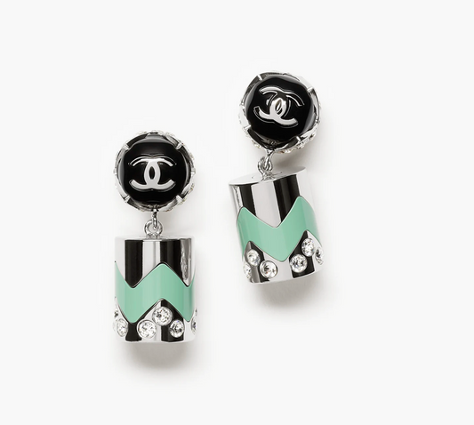 Chanel Pendant Lipstick/Rouge Drop Earrings