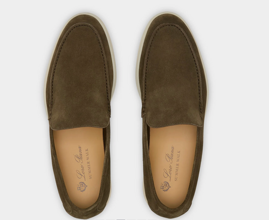 Loro Piana Loafer Suede Grey Moss